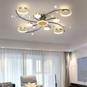 Modern Gold Ceiling Chandelier With Remote Control Living Room Bedroom Lustres Dining Room Ceiling Lamp Light 1