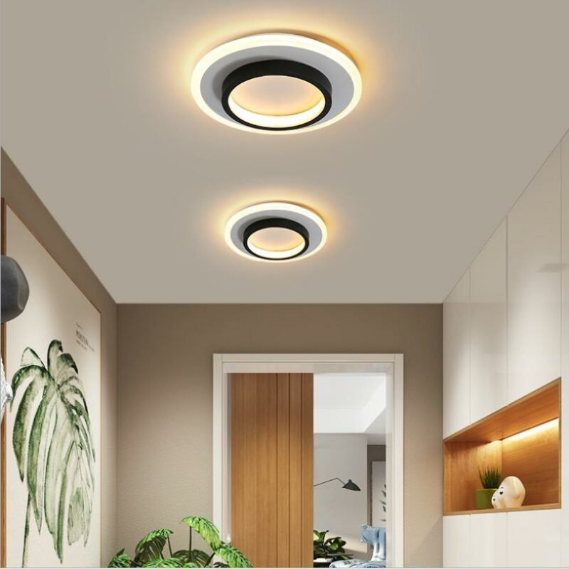 New Led  Ceiling Light  For Living Room lighting  Nordic  Black White  Lamp  For Indoor Aisle Home  light Fixtures 6