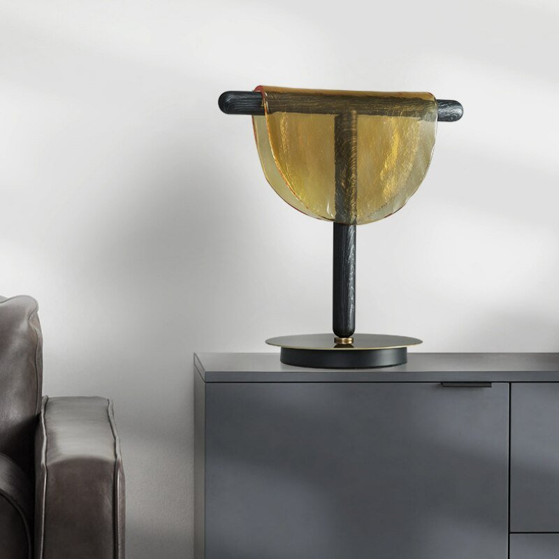 Nordic Post-modern Designer Glass Table Lamp Living Room Bedroom Bedside Study Simple Home Decor Creative Ins Lighting Luminaire 4