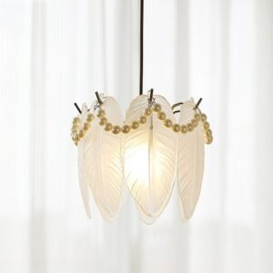 French Pendant Lamp Luxurious Glass pearl Lampshade Hanging Lights Fixtures For Dining Room Bedroom Decoration Lighting 1