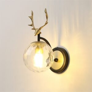 Nordic Light Luxury Antler Wall Lamp Golden Simple Creative Living Room Bedroom Bedside TV Background Wall Lamp Factory Outlet 1