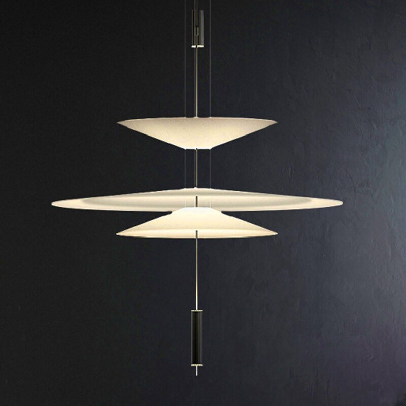 Nordic Fashion LED Chandelier Flying Pendant Lights Saucer Home Decor Denmark Designer Living Room Dining Table Bar Hanging Lamp 2