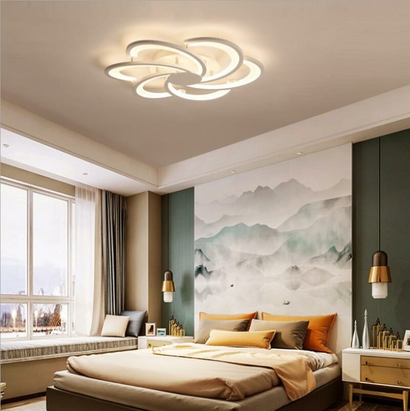 New  Flower  Ceiling Light For Living Room Home  5 6 7 8 Head Panel Light Lamp For  Bedroom Dining room Light Fixture 3