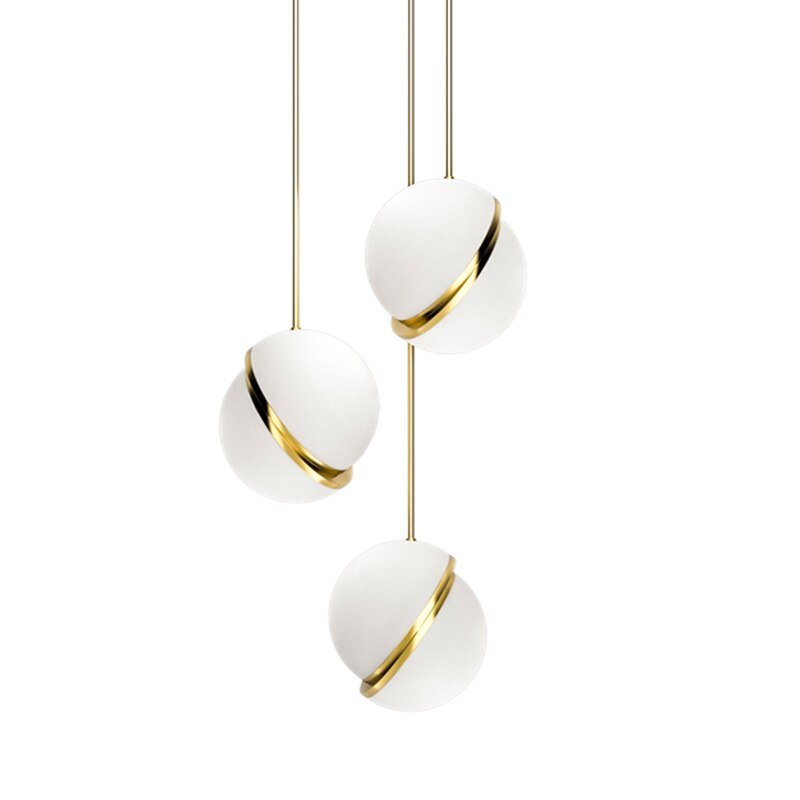 Modern Acrylic Round Balls Pendant Lights Globe Moon Suspension Hanging Lamp For Bedroom Living Room Home Lighting Fixtures 1