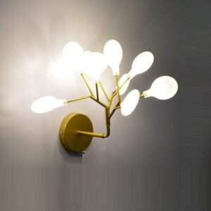 Modern tree wall light firefly LED design stylish black wall lamp decorative indoor reading minimalist headboard lamp 1