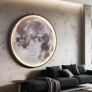 Modern LED MoonDimmable  Wall Lamps Remote Control LED Wall Light Living Room Bedroom Stairway Decoration Wall Sconce Lighting 1