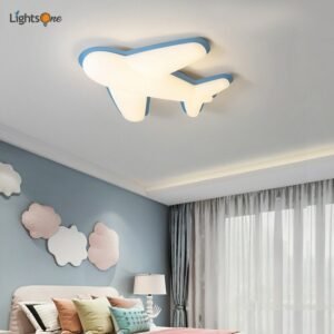 Children's room lamp bedroom ceiling lamp simple creative cartoon aircraft lamp boy girl room ceiling light 1