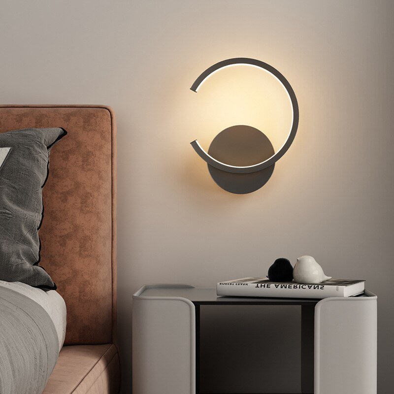 LED Wall Lamp Bedroom Personality Bedside Lamp Nordic Living Room Background Wall Light Simple Indoor Lighting Corridor Lamps 2