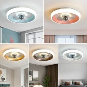 New Modern Minimalist Bedroom Ceiling Lamp ABS Fan Blade Indoor Children's Room Fan Light Led Ceiling Lamp Fixtures 1