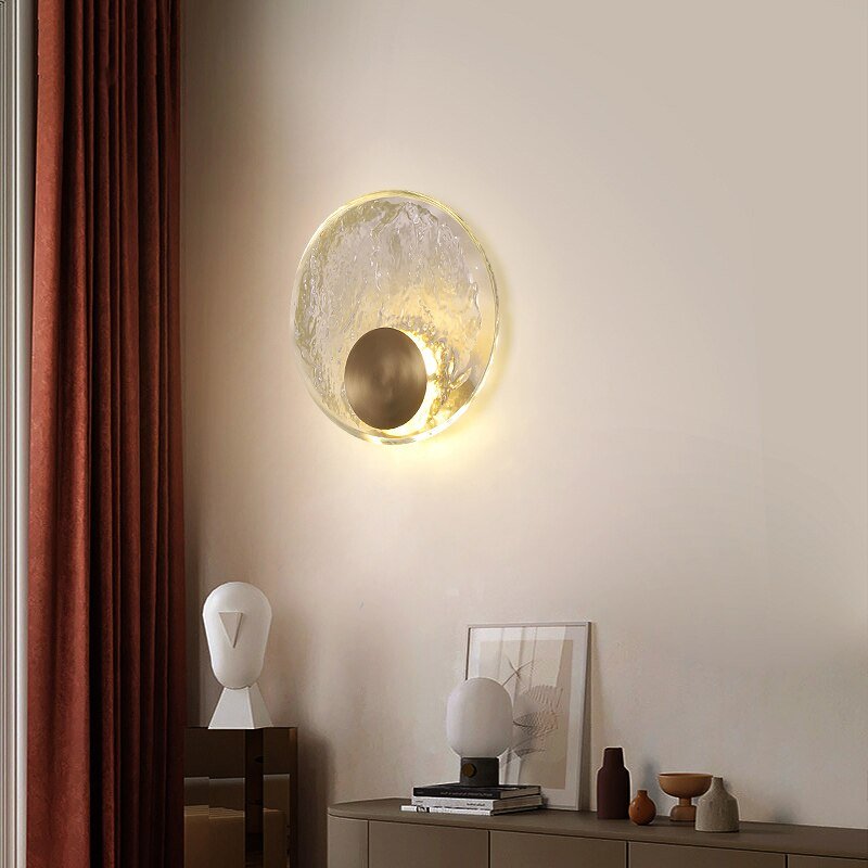 Postmodern Luxury Copper Wall Lamp for Bedroom Bedside Living Room Bathroom Mirror Aesthetic Room Decorator Lighting Fixture 2