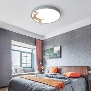 New Bedroom Lamp Simple Modern Atmospheric Ceiling Lamp High-End Nordic Children Girl Room Lamp Round Ceiling Lamp Fixtures 1