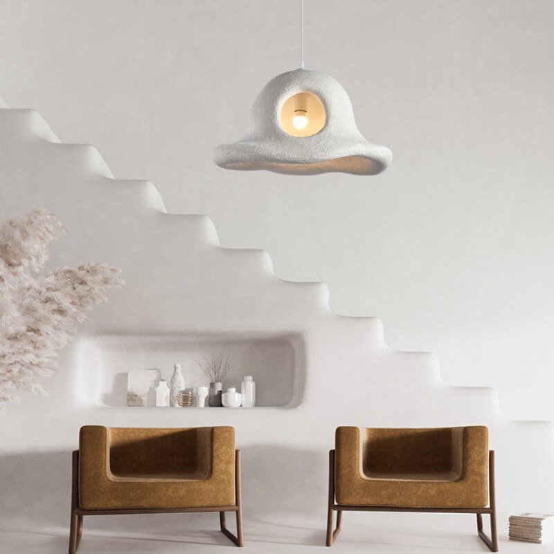 Wabi-sabi Chandeliers Designer Pendant Lamp Bedroom Bedside Villa Duplex LED Hanging Light Homestay Decor Luminaire Suspensions 3