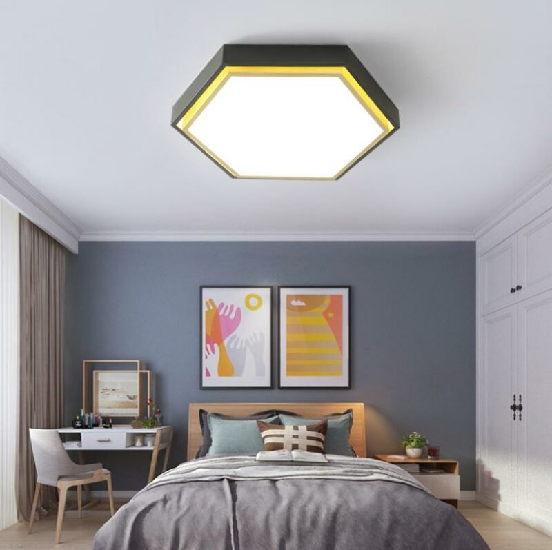 Nordic Warm Bedroom LED  Ceiling Lamp modern minimalist aisle balcony round geometric art room Lamp Home Decor light Fixtures 6