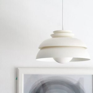 Designer restaurant lamp Nordic simple pendant light creative personality bar white round pendant lamp 1