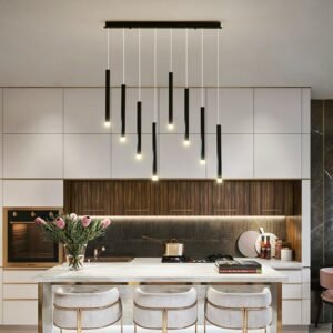 Modern Black Led Pendant Light for Kitchen Dining Room Bar Table Bedroom Ceiling Home Decor Design Hanging Chandelier Lighting 1