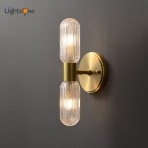 All copper light luxury wall lamp postmodern bedroom bedside lamp living room porch background wall light 1