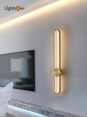Modern light luxury copper wall lamp bedroom bedside minimalist hotel lamp villa background wall light 1