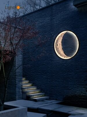Waterproof Wall Light Villa Indoor and Outdoor Terrace Garden Landscape Exterior Wall Moon Crescent Wall Lamp 1