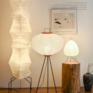 Noguchi Yong Lantern Lamp Design Akari noguchi paper lamp minimalist for Living Room Tea House Study paper lampshade Floor lamp 1