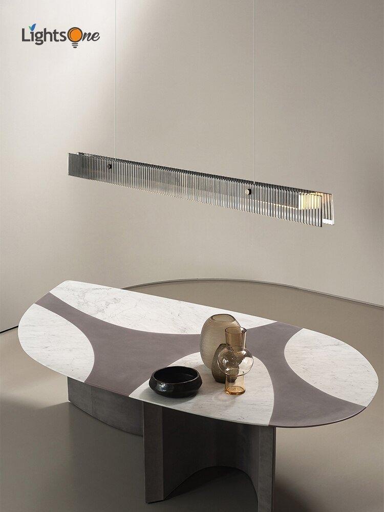 Light luxury restaurant pendant light design sense high-end minimalist glass atmosphere minimalist bar pendant lamp 1