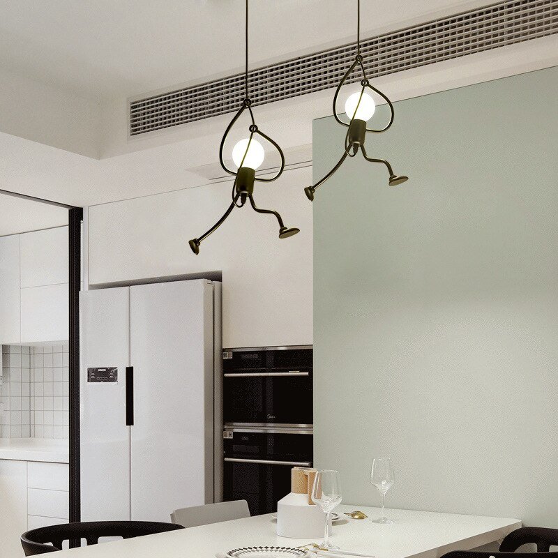 Vintage Creative Iron Pendant Lamp for Living Room Bedroom Kitchen Bar Europe Home Decoratives Lighting Appliance Chandelier 3