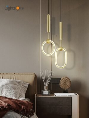 Simple bedroom bedside pendant lamp Nordic fashion restaurant bar TV background wall pendant light 1