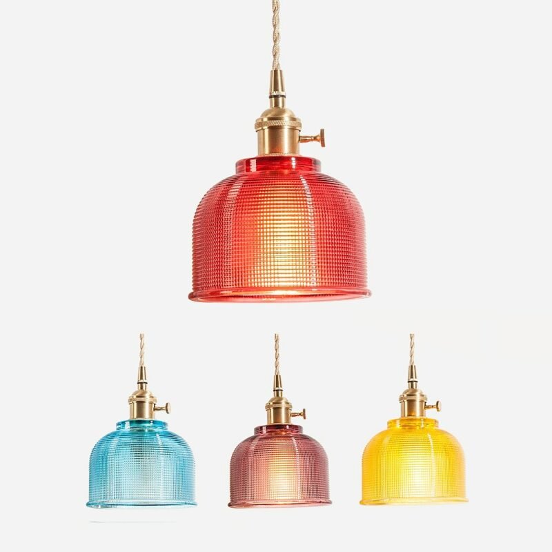 Glass Pendant Light Nordic Pendant Lamp Copper Lamp Brass Creative Minimalist E27 Transparent Lampshade For Restaurant Light 5