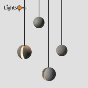 Creative moon cement pendant lights restaurant bar bedside industrial style minimalist decorative pendant lamp 1