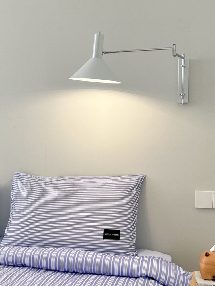 Bauhaus Rocker Wall Lamp Foldable Bedroom Retro Bedside Wall Reading Wiring Free wall light 3