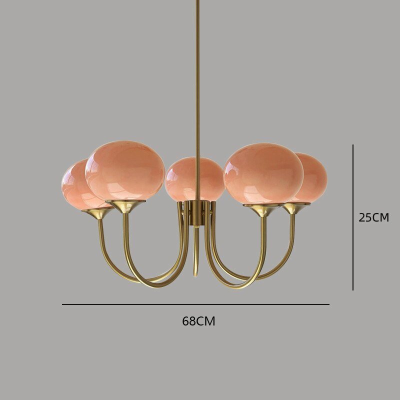 Aesthetic Nordic Designer Pendant Lamp Room Decorator Light for Living Room Bedroom Kitchen Art Pink Medieval Bauhaus Chandelier 6
