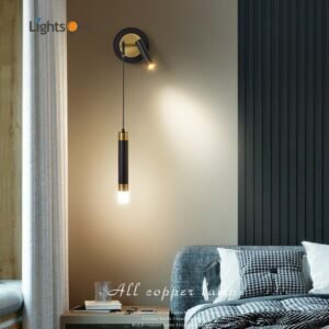 Modern minimalist bedside lamp living room background wall light creative with spotlight wall lamp 1