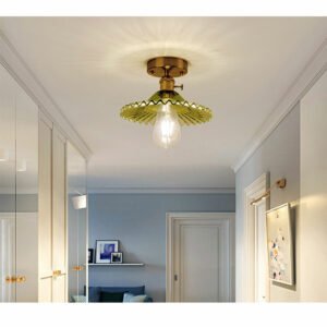 Japan Glass ceiling lamp Single Head Ceiling Light Clear glass Carved light fixtures lighting Wall ceiling For living room light 1