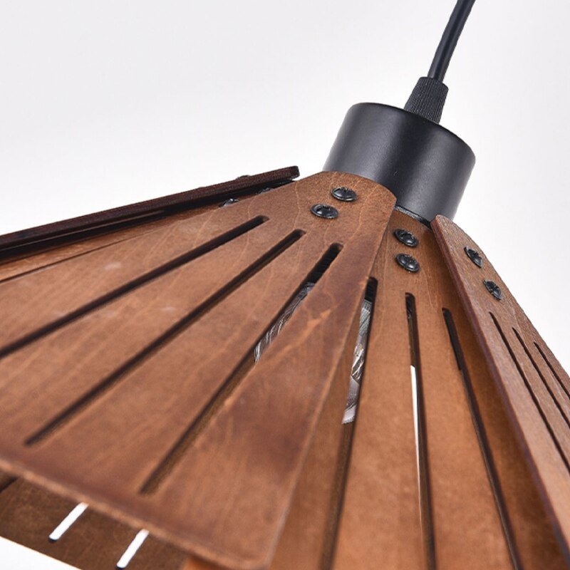 Hand-made wooden Pendant Lamp Netherlands home decoration E27 pendant light indoor led lighting for dining room bar 6