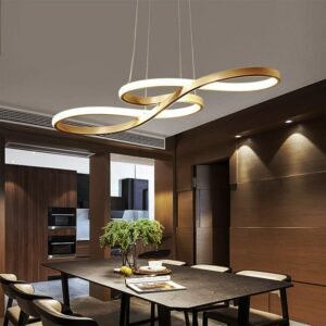 Modern Led Roll-Up Chandelier Indoor Lighting Hanging Lamp Remote Control Discoloration Bedroom Restaurant Lighting Fixtures 1