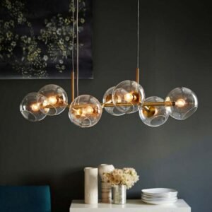 Industrial chandelier Nordic Staggered Glass Chandelier For Dining Room Living Room Home Deco restaurant lighting 1