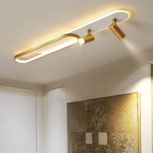 Modern Ceiling Light Led 220v Rotation Spot Lights Gold Black Ceiling Lamp 26/33/45/55W Spotlights For Living Room Home Fixture 1