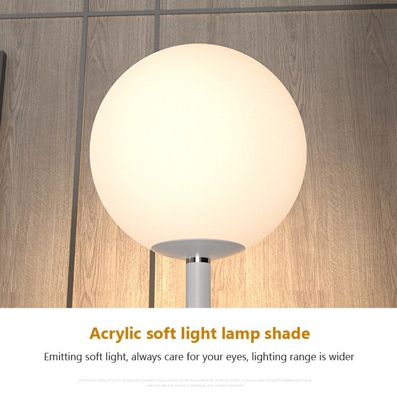 LED Floor Lamp Iron Glass Ball Floor Lamps For Living Room Bedroom Loft Decor Modern Home Interior Lighting Standing Lamp 5