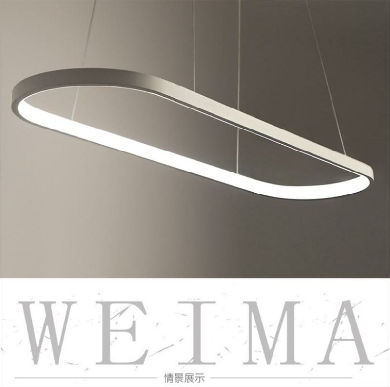 LED Ring Pendant Light For  Living Room Lighting  Nordic Art Grey White Hanging Lamp For  bedroom dining room bar light fixture 1