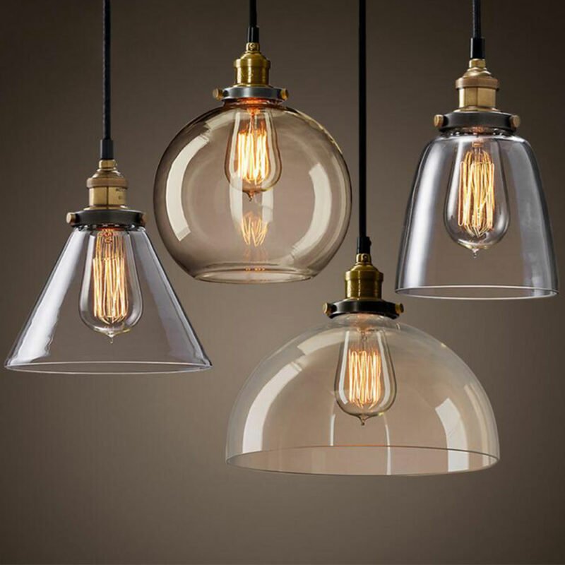 Vintage Pendant Lights American country creative glass Pendant Lamp E27 Edison Light Bulb Dinning room Kitchen Home Simple Lamp 2