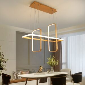 Nordic Modern Matte Black/Gold/White Aluminum Chandeliers Dining Rooms Bedrooms Hanging Chandeliers Lighting Fixtures 1