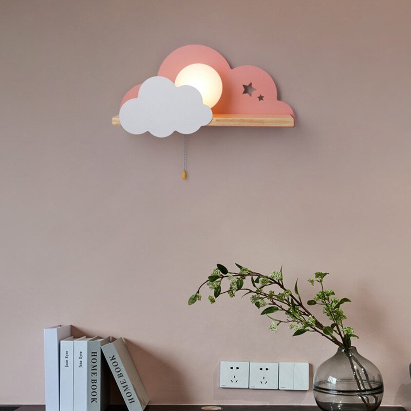 Modern Wall Lamps E27 Base Wall Light For Children's room Study Night Lamp Balcony Corridor Decor Wall Sconce Lamp Pink White 6