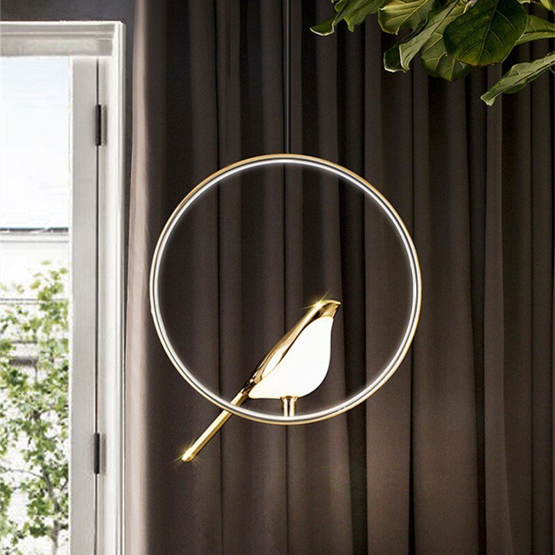 Nordic Creative Magpie Pendant Light Luxury Postmodern for Study Bedroom Chandelier Aesthetic Room Decor Hang Lighting Appliance 2