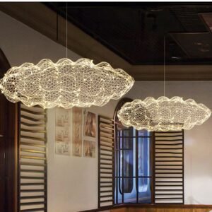 Modern cloud chandelier creative starry light design personality hotel restaurant bar indoor gold Gypsophila Chandeliers 1