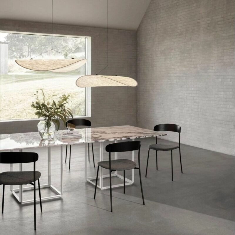 Nordic Pendant Lights Led Vertigo Indoor Lighting for Living Room Home Decor Modern Silk Fabric Lighting Tense Bar Hanging Lamp 5