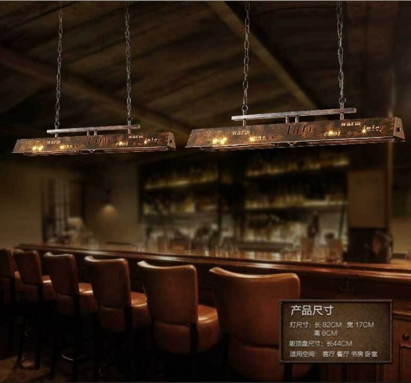 Industrial wind Pendant Lights loft  creative restaurant hot pot shop bar internet cafe retro Hanging Light Fixtures 3