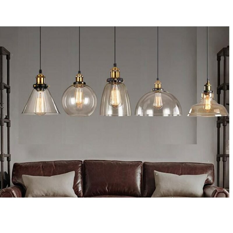 American country creative glass Pendant Lamp Vintage Pendant Lights Glass Pendant Lamp E27 Dinning room Kitchen Home Simple Lamp 3