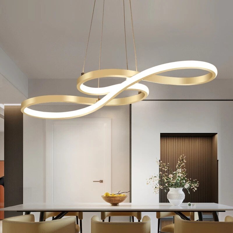 Nordic LED Pendant Light Fixtures dining room Living Room Kitchen black Music shape hanging Lamp home decor indoor lighting 220 1