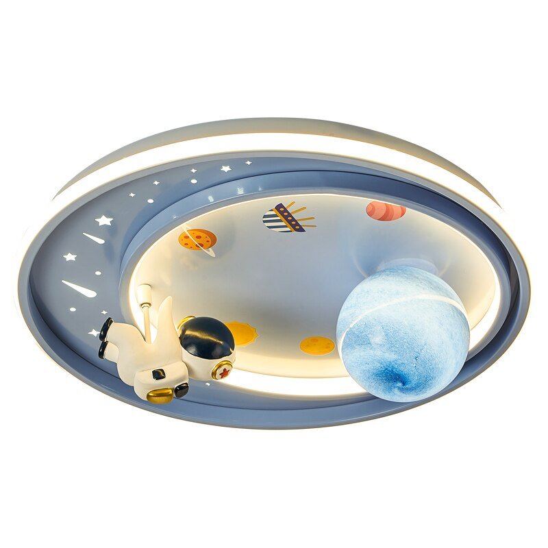 Child Room Cartoon Astronaut Astros Planet ceiling Light Bedroom suction Top ceiling Lamp 5