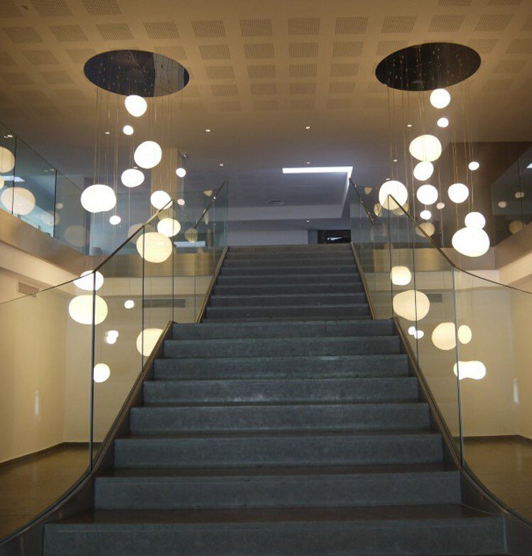 Pebble Pendant Light Nordic Designer Living Room Personalized Glass Chandelier Lighting Shopping Mall Villa Corridor Lamp 4