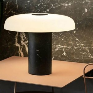 Designer Postmodern Minimalist Glass Marble Table Lamp Art Decorative Desk Lights Model/Living Room Bedroom Bedside Background 1